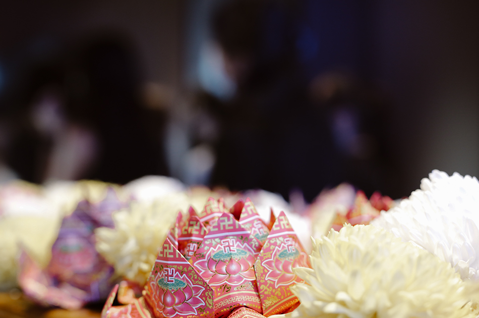 Bespoke-06 Paper lotus flowers, symbols of rebirth and enlightenment